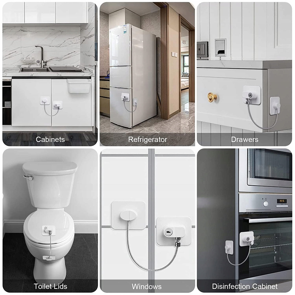 CHILD SAFETY LOCK varovalo za omarice in predale 1 kos