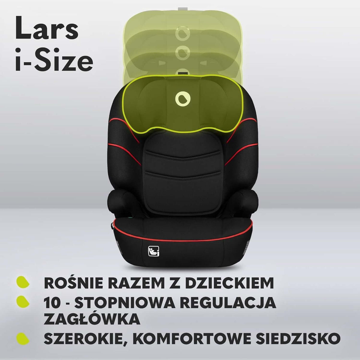 LIONELO Lars i-Size fotelik samochodowy gr.2 i 3 – zdjęcie 5