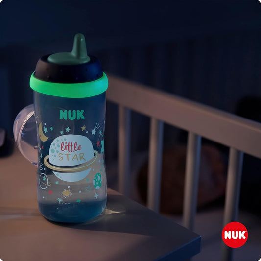 NUK Kiddy Cup sötétben világító cumisüveg 300 ml 12 hónapos kortól VILÁGŰR