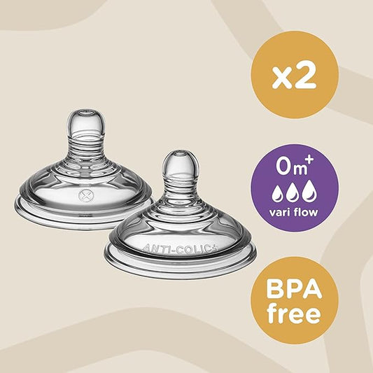 TOMMEE TIPPEE fopspenen 0m+ x2 VariFlow Closer to Nature