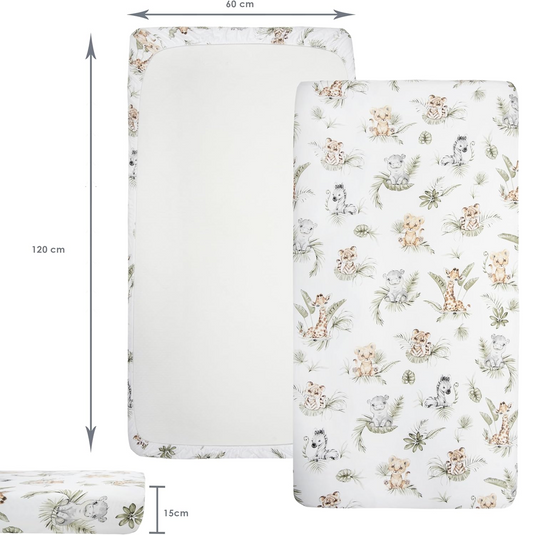 MEDIPARTNERS prześcieradło do łóżeczka 60cmx120cm x3 – zdjęcie produktu 2
