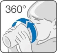 NUK Mini Magic Cup netečúci pohár svietiaci v tme 360° 160 ml 6 m+