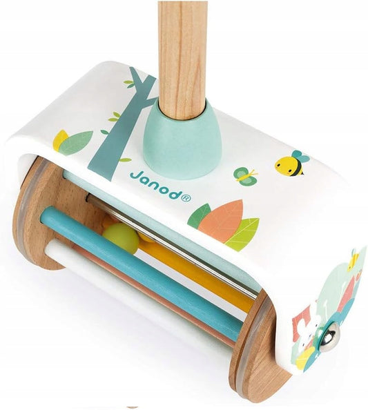 JANOD Pure drewniany pchacz z grzechotką 30 cm – zdjęcie produktu 2