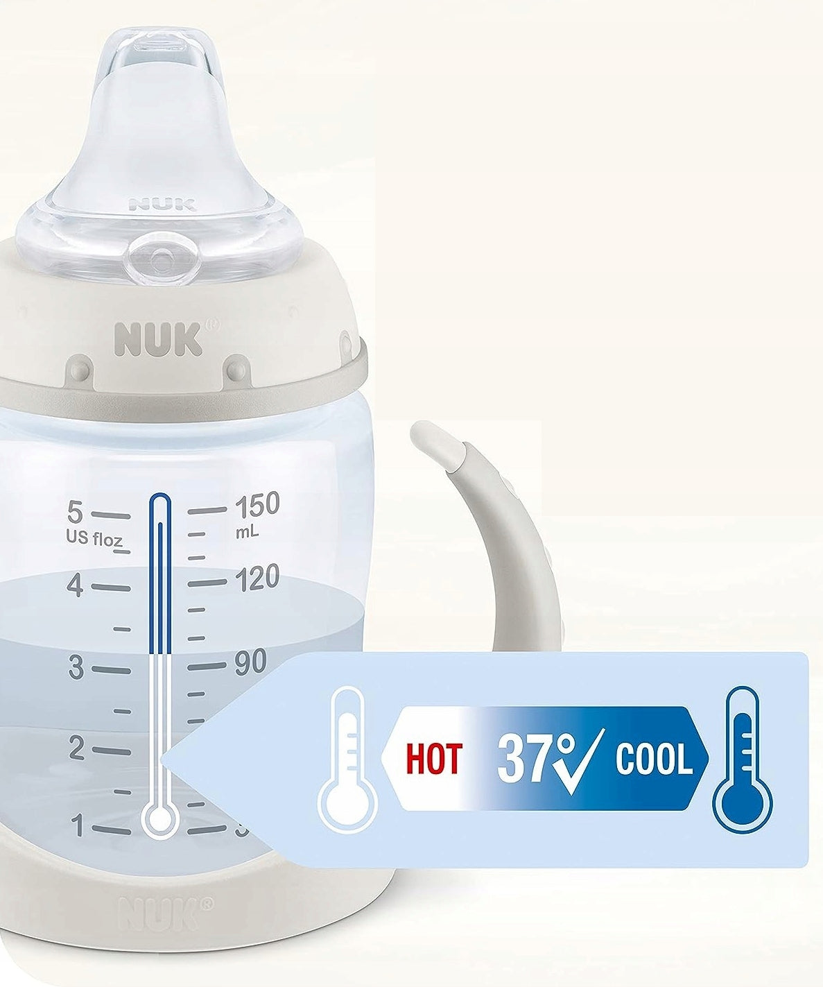 NUK First Choice+ BUTELKA 150 ml 0-6 m wskaźnik temperatury KUBUŚ PUCHATEK
