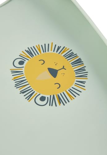 STERNTALER bavetă pentru copii din silicon cu buzunar Leul Leo reglabilă