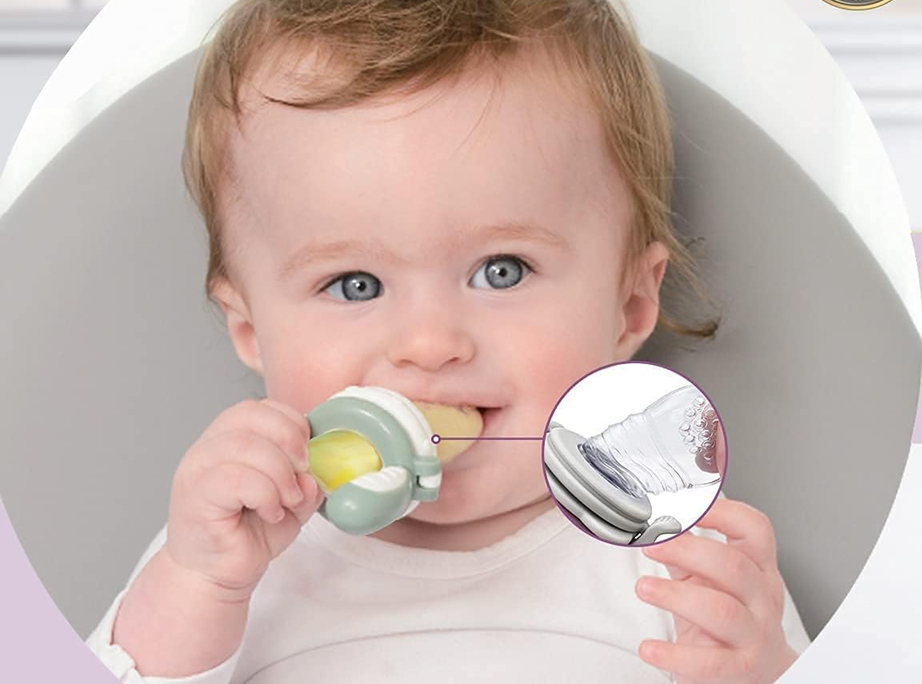 KIDSME hrănitor pentru fructe și jucărie de dentiție pentru copii de 4–24 luni