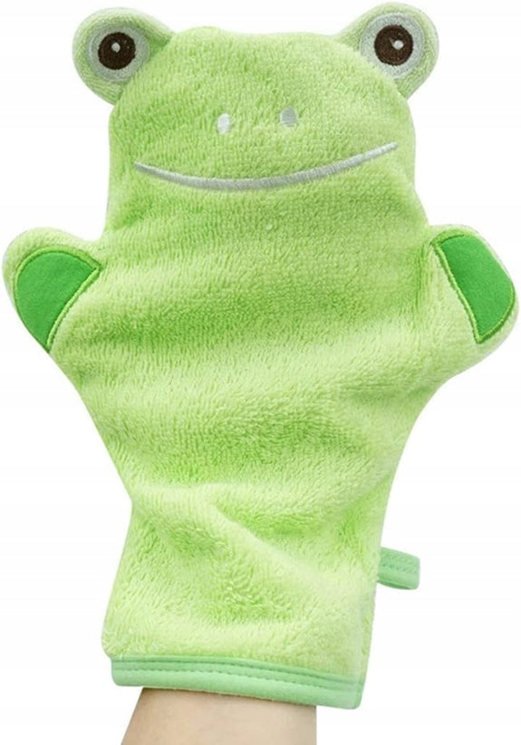 MOMS'S CARE Baumwollwaschhandschuh für Kinder Frosch