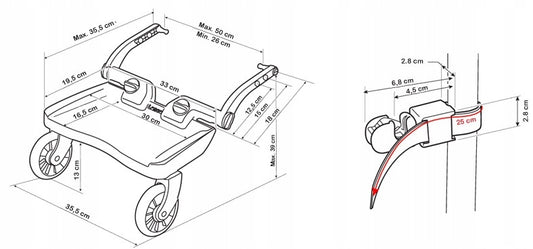 LASCAL Buggy Board Mini DOSTAWKA uniwersalna 22kg "O