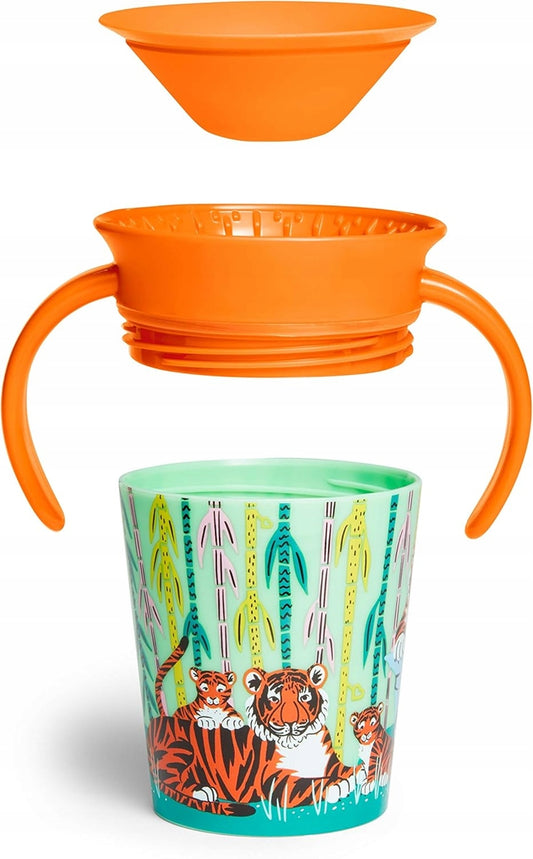 MUNCHKIN WildLove NEPOLIVNI LONČEK z nastavkom 360° 177 ml TIGER 1 kos