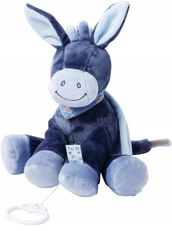 NATTOU Alex the Donkey cuddly toy with music box