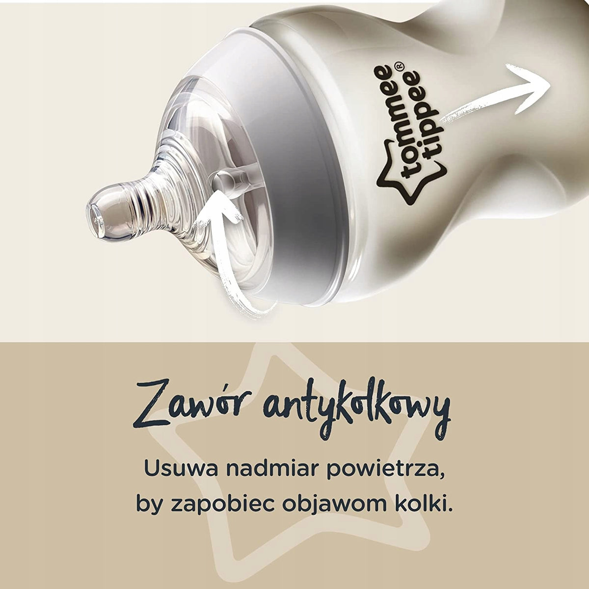 TOMMEE TIPPEE zestaw startowy butelek ANTI-COLIC, butelka antykolkowa z zaworem usuwającym nadmiar powietrza