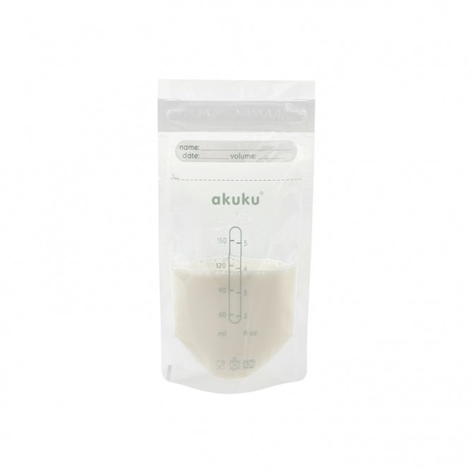 Pungi sterile AKUKU pentru PĂSTRAREA LĂPTELUI 150 ML x30