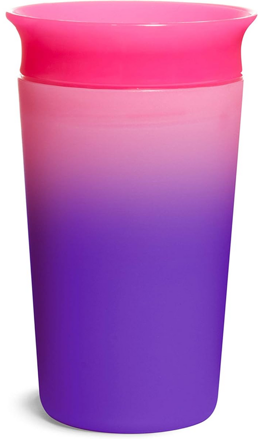 MUNCHKIN Miracle lonček proti polivanju s spreminjanjem barve in ustnikom 360° 266 ml 12 m+