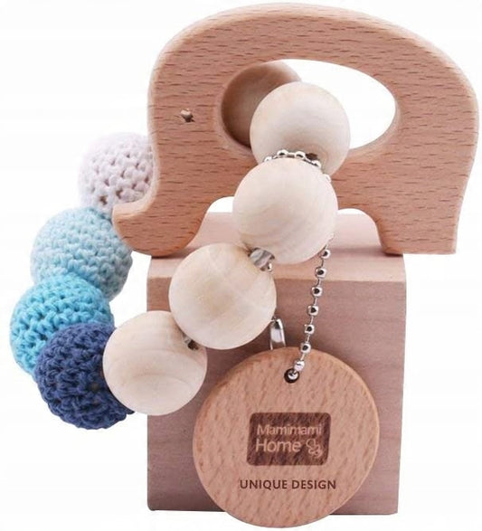 MAMIMAMI leseno grizalo in kroglice + etui SLON