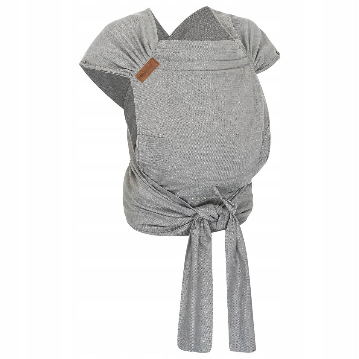 HOPPEDIZ hop-tye nosidełko ergonomiczne 0-30 msc. szare mei-tai z bawełny do noszenia z przodu, na plecach i na biodrach