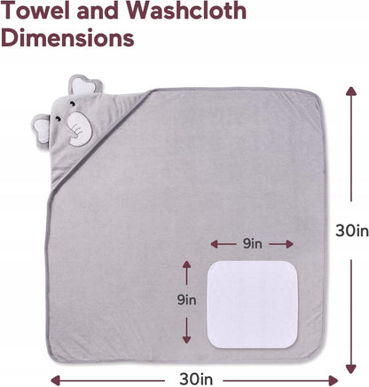 MOMCOZY kapucnis törölköző x2 76x76 +6 db 24x24-es mosdókendő