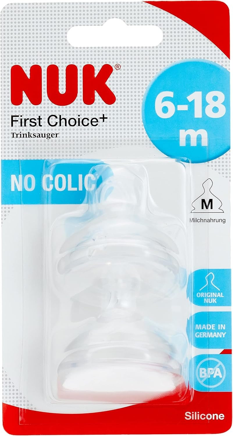 NUK First Choice smoczki silikonowe M 6 18m x2