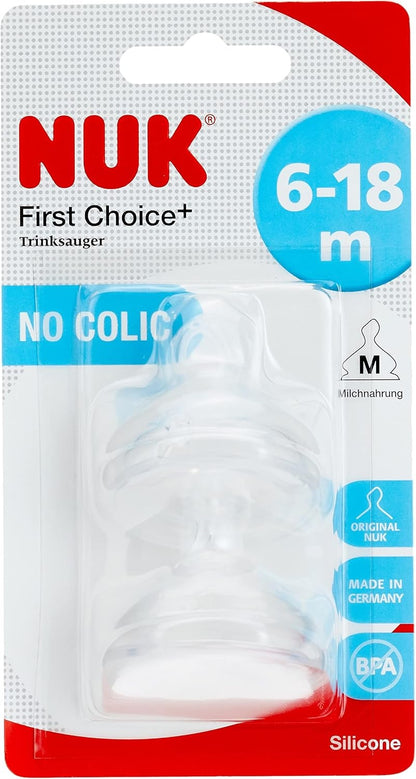 NUK First Choice smoczki silikonowe M 6 18m x2