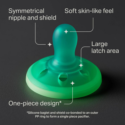TOMMEE TIPPEE Breast Like Beruhigungssauger x4 6-18 Monate LEUCHTEND