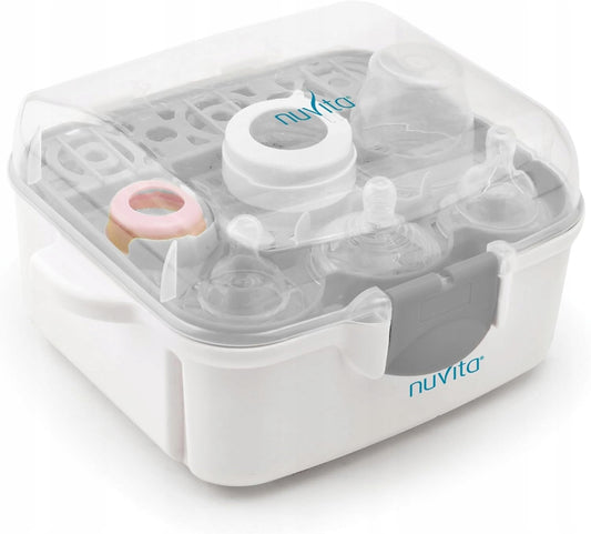 NUVITA 1085 magnetronsterilisator voor 3 flessen en accessoires