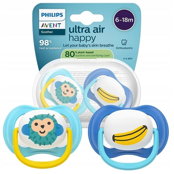 PHILIPS AVENT Ultra Air Happy succhietti x 2 6-18 mesi