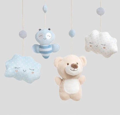 INTERBABY Musik-Mobile für das Babybett BÄREN und WOLKEN