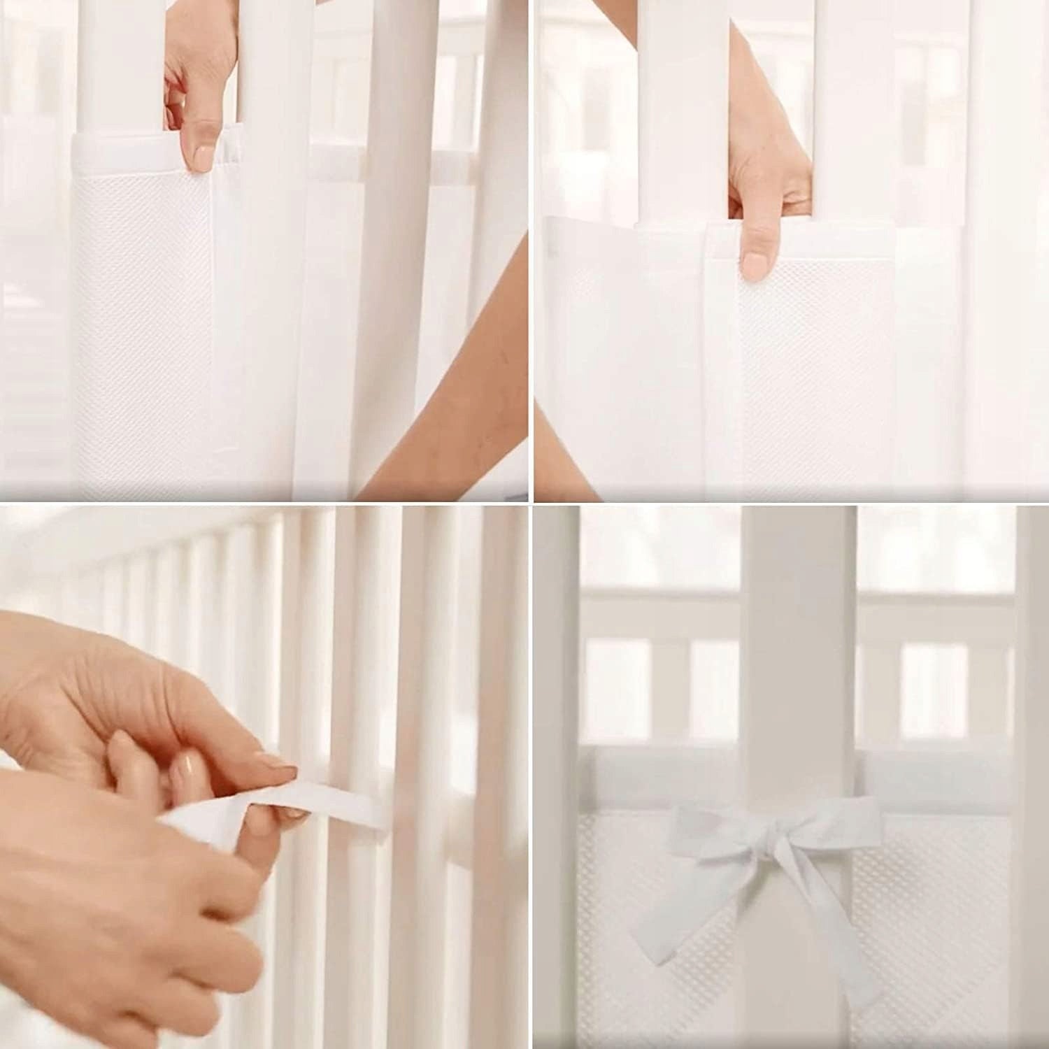 Rácsvédő kiságyba, csillagmintás hálós, 340x30 + 160x30