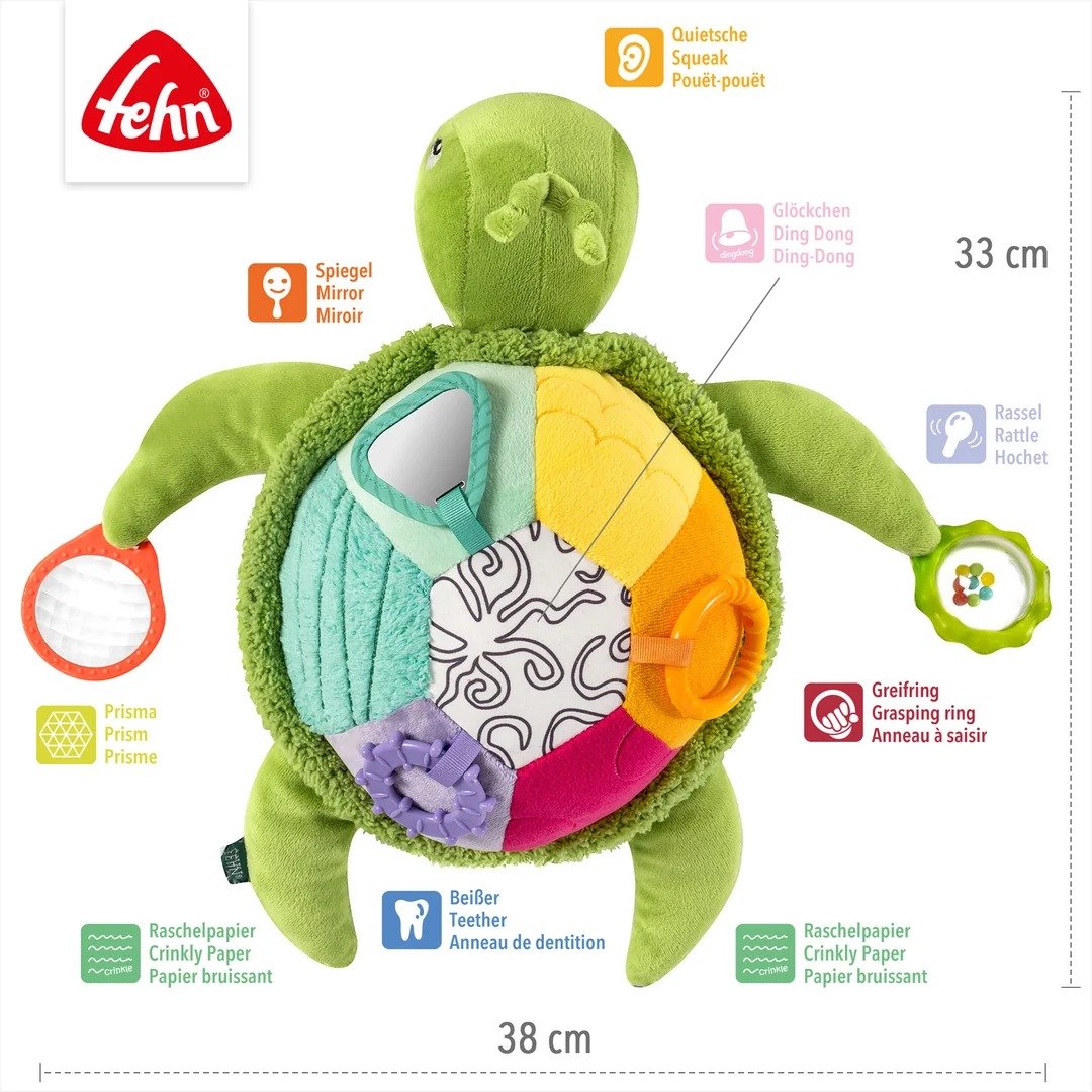 Fehn broască țestoasă de mare XL jucărie pentru stimulare 3m+