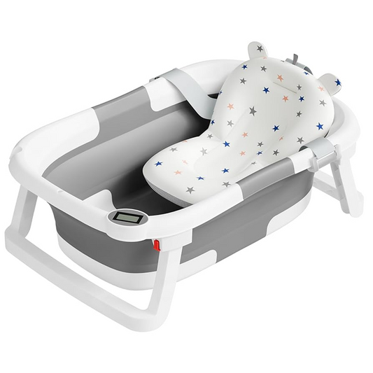 GLENMORE Klappbadewanne mit Ablauf und Thermometer