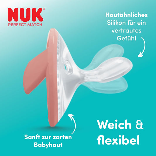 NUK Perfect Match cumik 0-6 hón. 2 db. bézs/piros