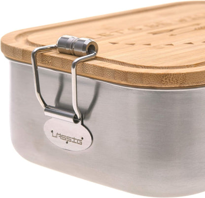 LASSIG Garden Explorer ατσάλινο-μπαμπού δοχείο φαγητού 12,7 x 17,5 εκ.