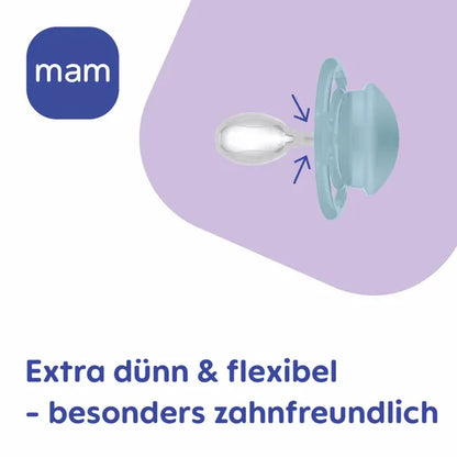 Suzete ortodontice din silicon MAM Air, set de 2, 16 luni+
