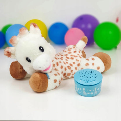 Sophie la Girafe cuddly toy, projector, music box