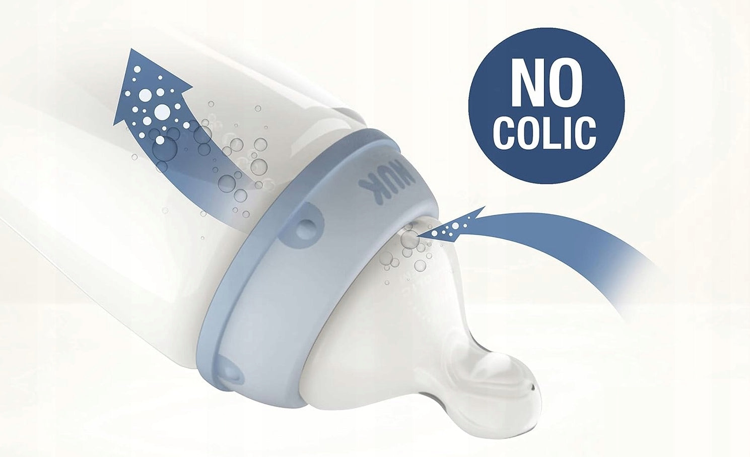 NUK First Choice+ BIBERON 150 ml 0-6 luni, indicator de temperatură