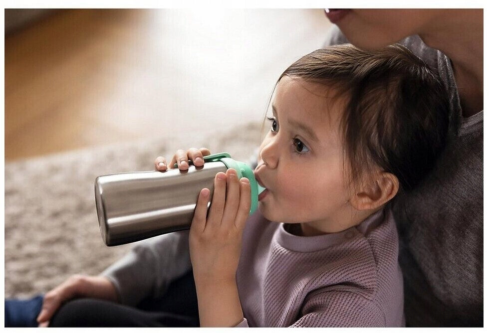 NUK Junior Cup BUTELKA STAL NIERDZEWNA ustnik push-pull 215 ml, zielona, dla dzieci 18m+
