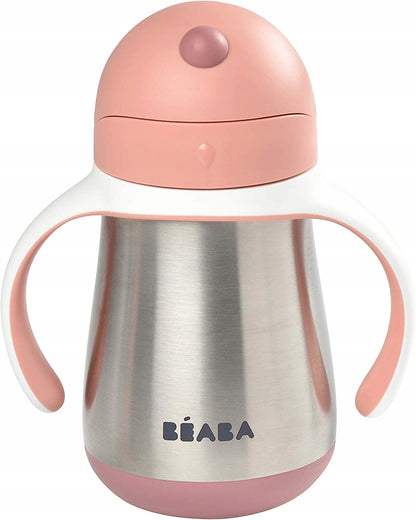 BEABA nevytečúci pohár so slamkou OCEĽOVÝ 250 ml