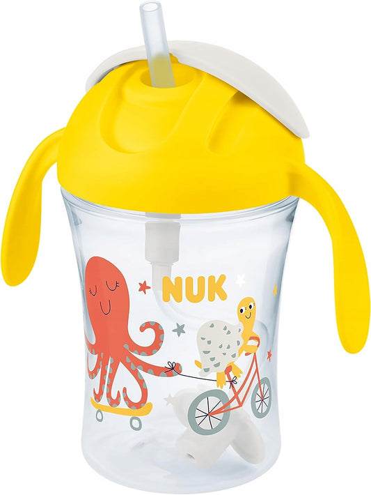 NUK Motion Vaso Antiderrame con pajita flexible 8 m+