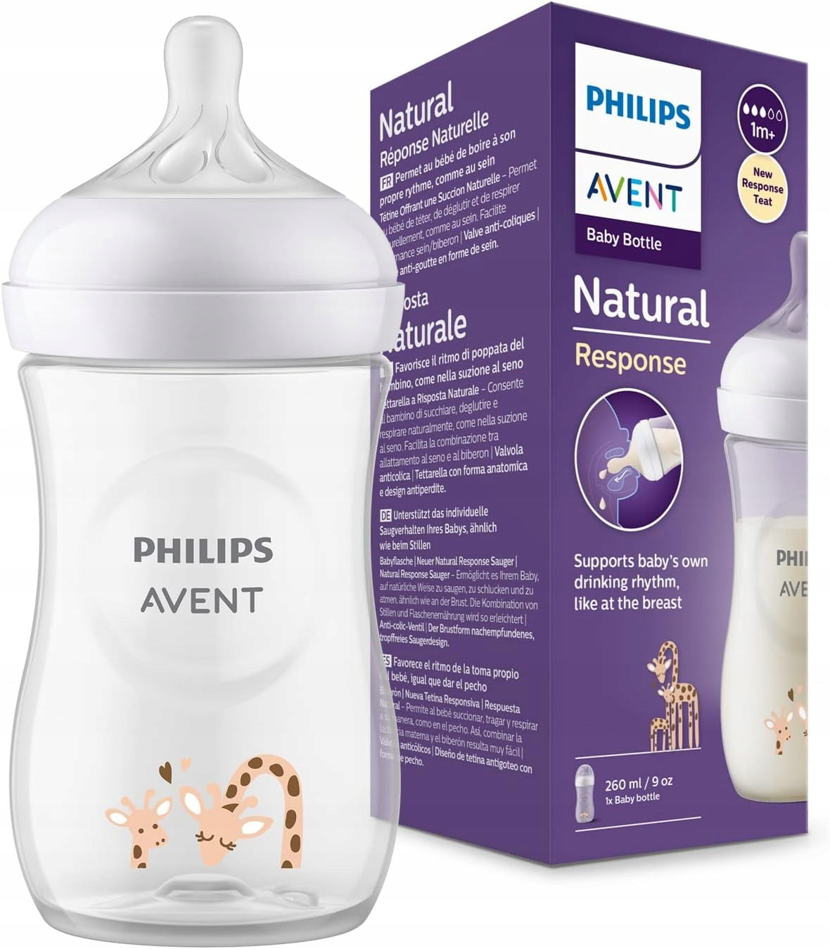 PHILIPS AVENT Natural RESPONSE biberon 260 ml 1 lună+