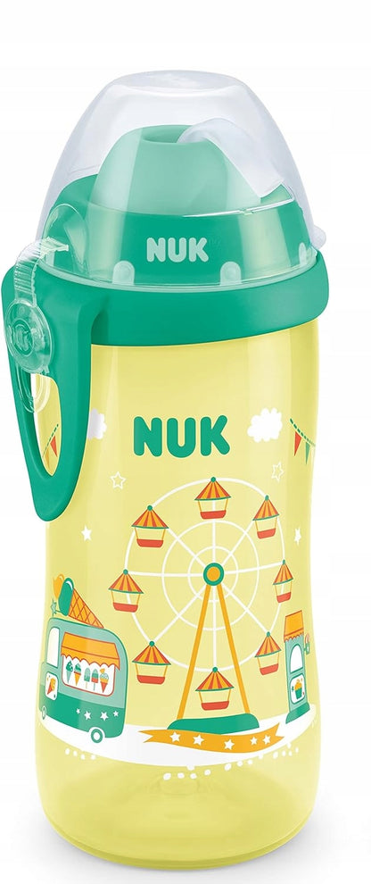 NUK Flexi Cup Trinklernflasche mit Strohhalm, 300 ml