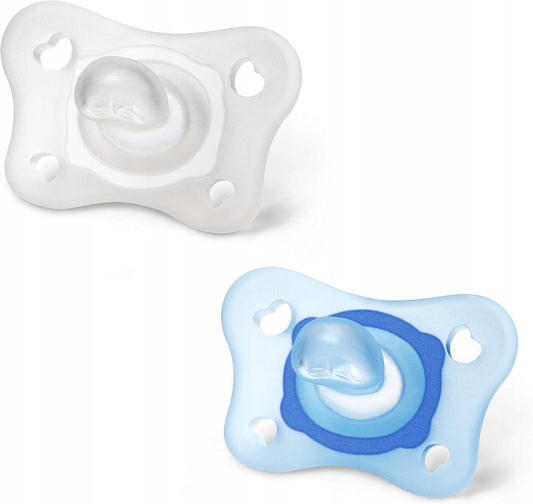 CHICCO PhysioForma gommottino smoczek x2 0-2msc silikonowe smoczki uspokajające dla niemowląt