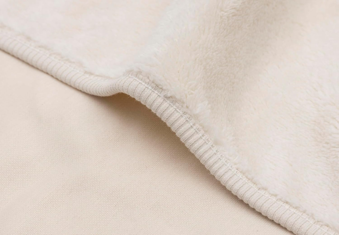 JOLLEIN Basic kocyk Jersey/Sherpa 75x100 cm Oatmeal