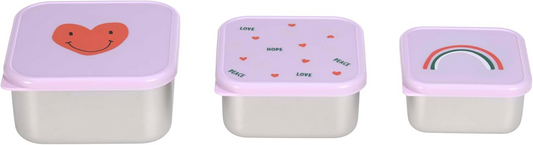 LASSIG Snackbox scatole in acciaio per snack x3
