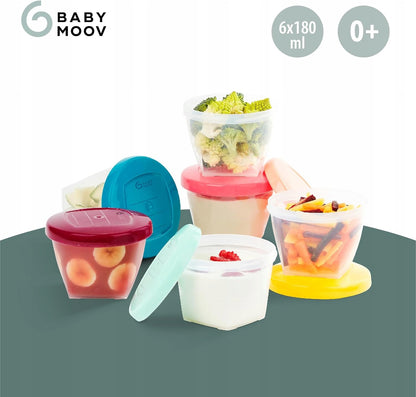 Nádobky BABYMOOV Babybols, 6 × 180 ml
