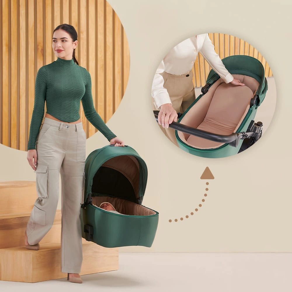 KINDERKRAFT PRIME2 PRO cochecito multifuncional 3 en 1 hasta 22kg + silla MINK PRO