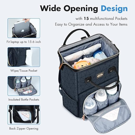 LEKEBABYbackpack for nappies and accessoriesmaterial 100% polyesterhand wash recommendednew condition