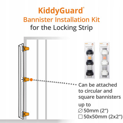 LASCAL KiddyGuard Σετ για κιγκλιδώματα σκάλας για λωρίδα ασφάλισης 14-50 mm