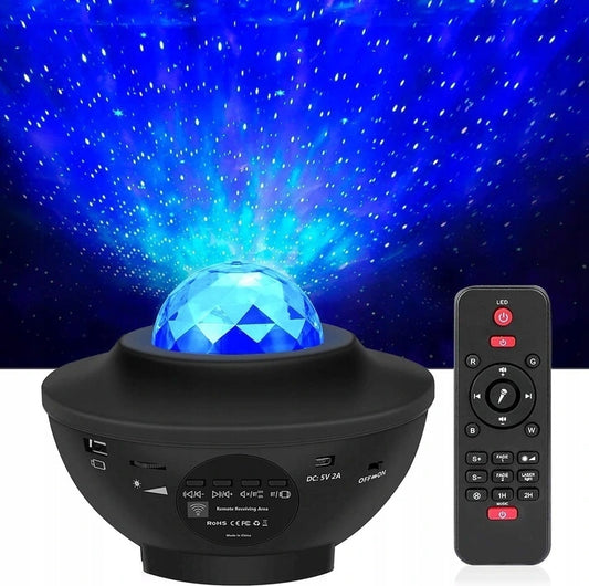 VOKSUN LED Bluetooth projektor gwiazd + pilot