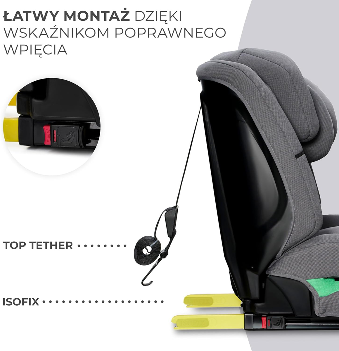 KINDERKRAFT SAFETY FIX 2 i-Size Κάθισμα Αυτοκινήτου 9–36 kg Ομάδα 1/2/3 ISOFIX