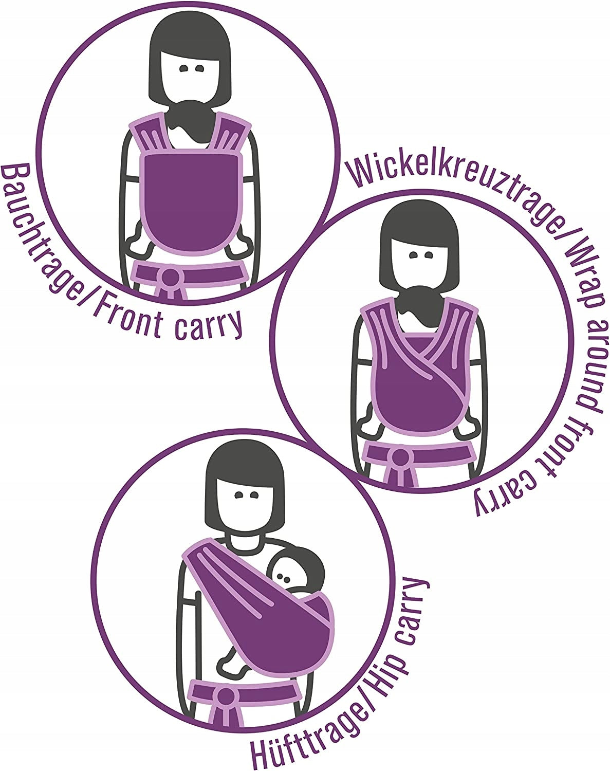 MANDUCA SLING chusta do noszenia dziecka, front carry, wrap around front carry, hip carry