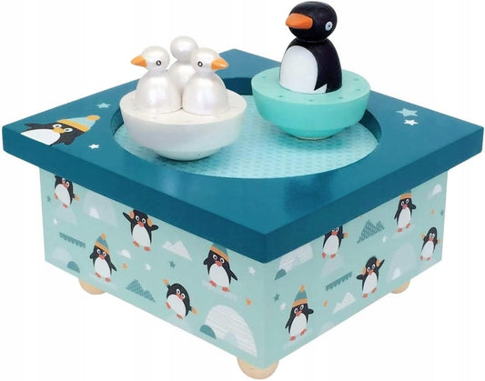 Cutie muzicală magnetică din lemn TROUSSELIER PINGUINI